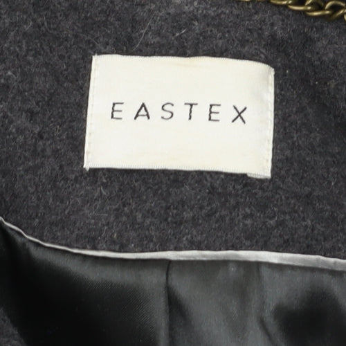 Eastex Women's Grey Wool Blend Mid-Length Overcoat