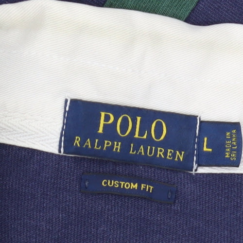 Ralph Lauren Men's Blue Long Sleeve Polo L