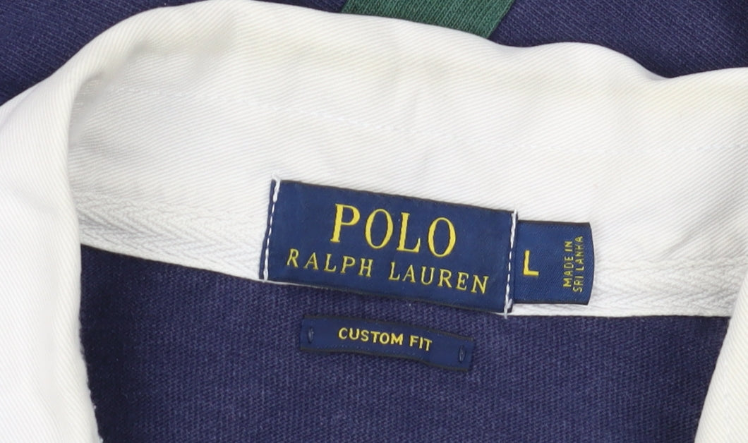 Ralph Lauren Men's Blue Long Sleeve Polo L