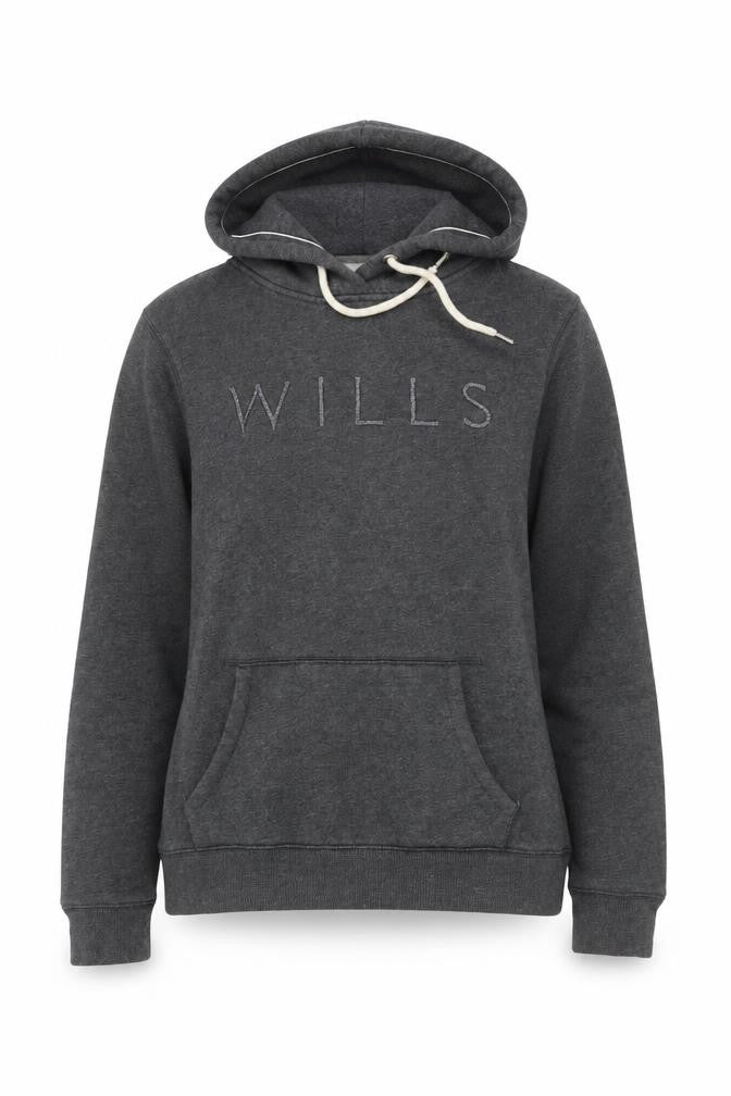 Front view of Jack Wills Women's Grey Pullover Hoodie, size 8