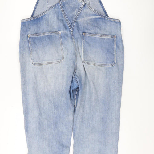 Fat Face Women's Blue Denim Dungaree Size 12 Casual