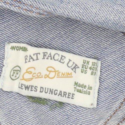 Fat Face Women's Blue Denim Dungaree Size 12 Casual