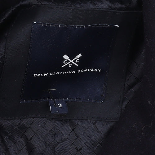 Crew Clothing Women's Navy Wool Pea Coat - Size 14, Winter Ready