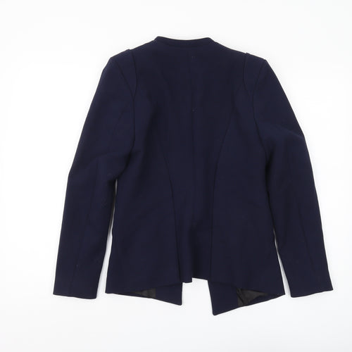 H&M Women's Blue Blazer, Size 8, Shawl Lapel, 6-Button