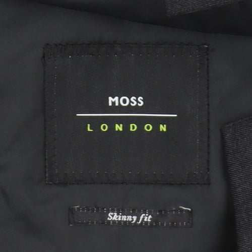 Moss London Men's Black Slim Fit Blazer 46S