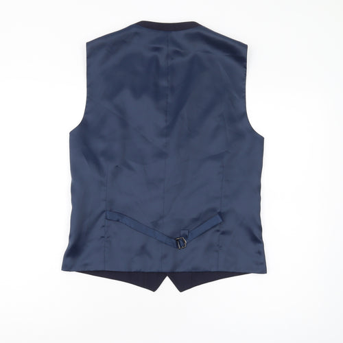 Next Men's Blue Regular Fit Waistcoat 38