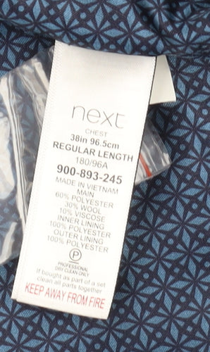 Next Men's Blue Regular Fit Waistcoat 38