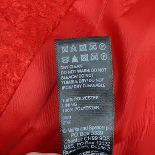 Marks & Spencer Women's Red Overcoat Size 12