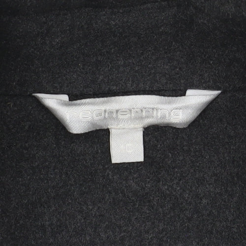 Red Herring Women's Black Long Trench Coat, Size L