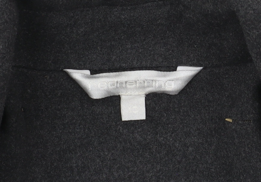 Red Herring Women's Black Long Trench Coat, Size L