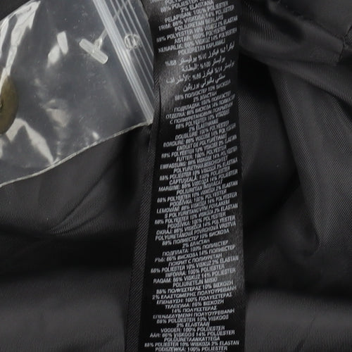 Red Herring Women's Black Long Trench Coat, Size L