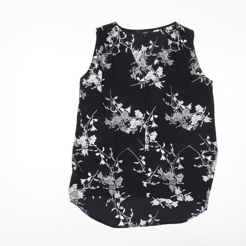 Next Women's Black Floral Tank Top Size 12