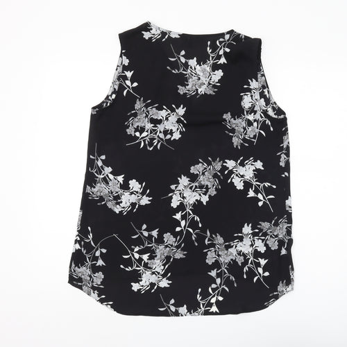 Next Women's Black Floral Tank Top Size 12