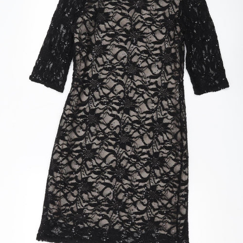 Evie Women's Black Lace Knee-Length Sheath Dress