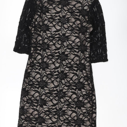 Evie Women's Black Lace Knee-Length Sheath Dress