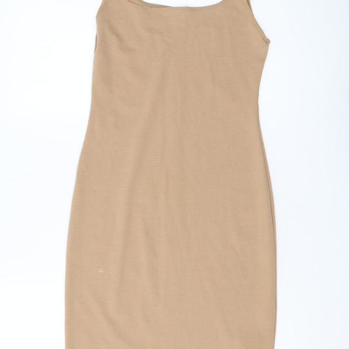 Zara Trafaluc Beige Women's Slip Dress - Size S