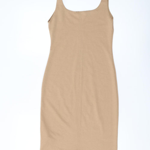 Zara Trafaluc Beige Women's Slip Dress - Size S
