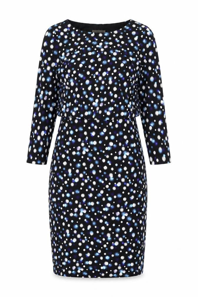Front view of Phase Eight Women's Black Sheath Dress, size 10