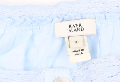 River Island Women Blue Floral Camisole Blouse 10