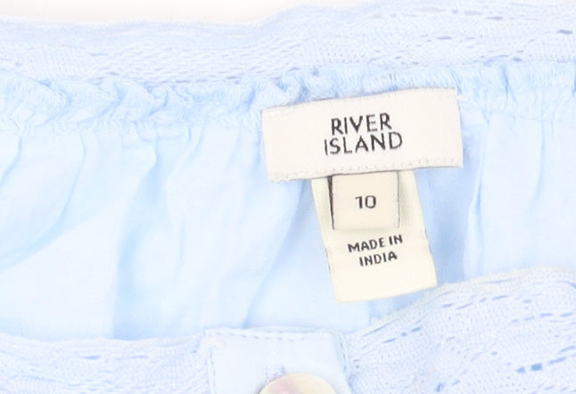 River Island Women Blue Floral Camisole Blouse 10