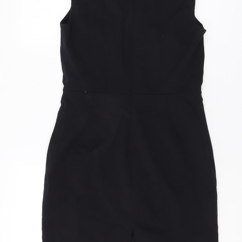 Jaeger Women's Black Sheath Knee Length Dress