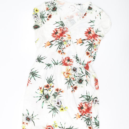 Next Women's Floral Wrap Dress Size 12 Cotton