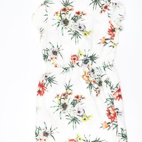 Next Women's Floral Wrap Dress Size 12 Cotton