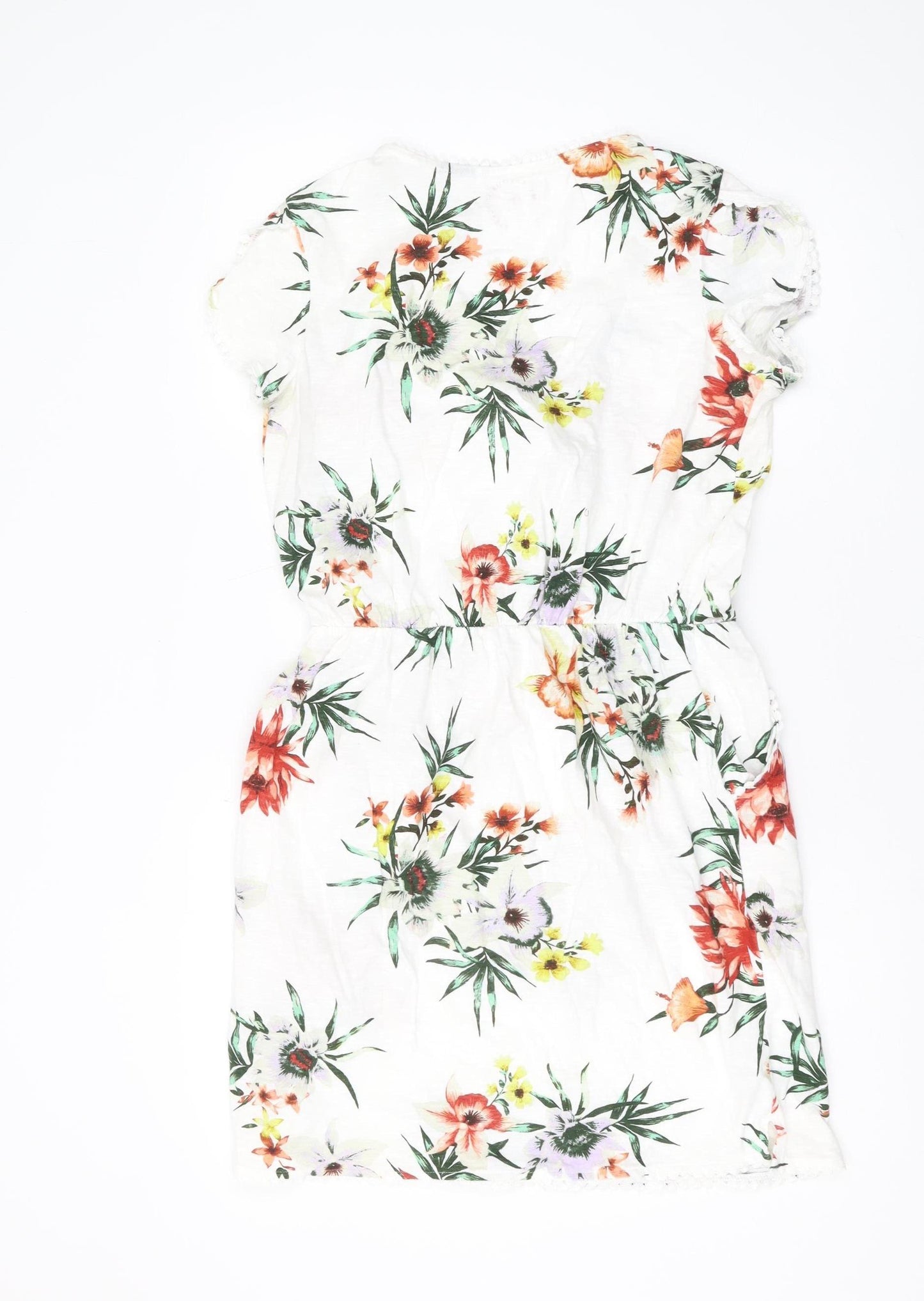 Next Women's Floral Wrap Dress Size 12 Cotton