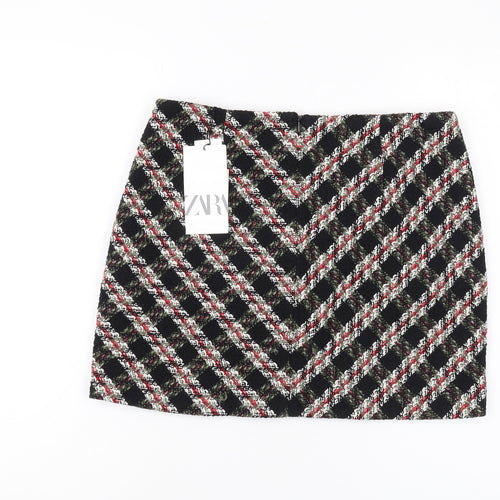 Zara Women's Plaid Tweed Skirt, Size M - Chic Workwear