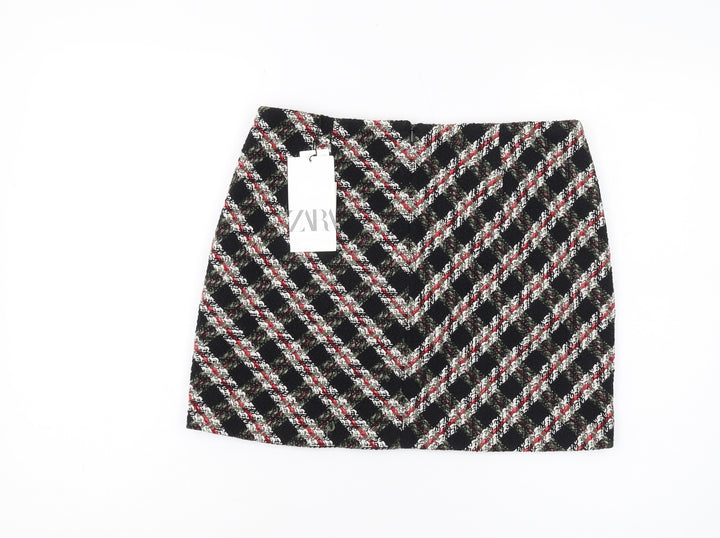 Zara Women's Plaid Tweed Skirt, Size M - Chic Workwear