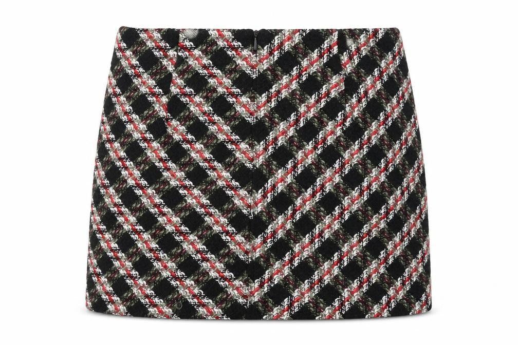 Zara Women's Plaid Tweed Skirt, Size M - Chic Workwear
