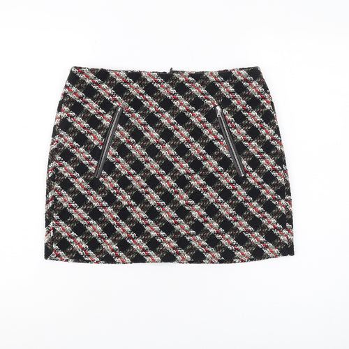 Zara Women's Plaid Tweed Skirt, Size M - Chic Workwear