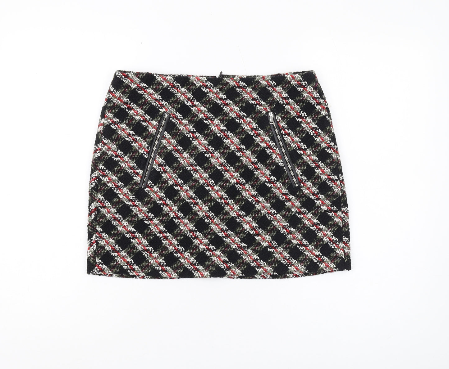 Zara Women's Plaid Tweed Skirt, Size M - Chic Workwear