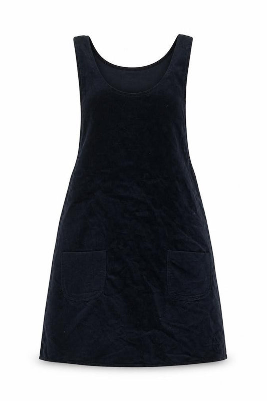 Front view of Motel Rocks Women’s Black Pinafore Dress XS - Chic Casual Style
