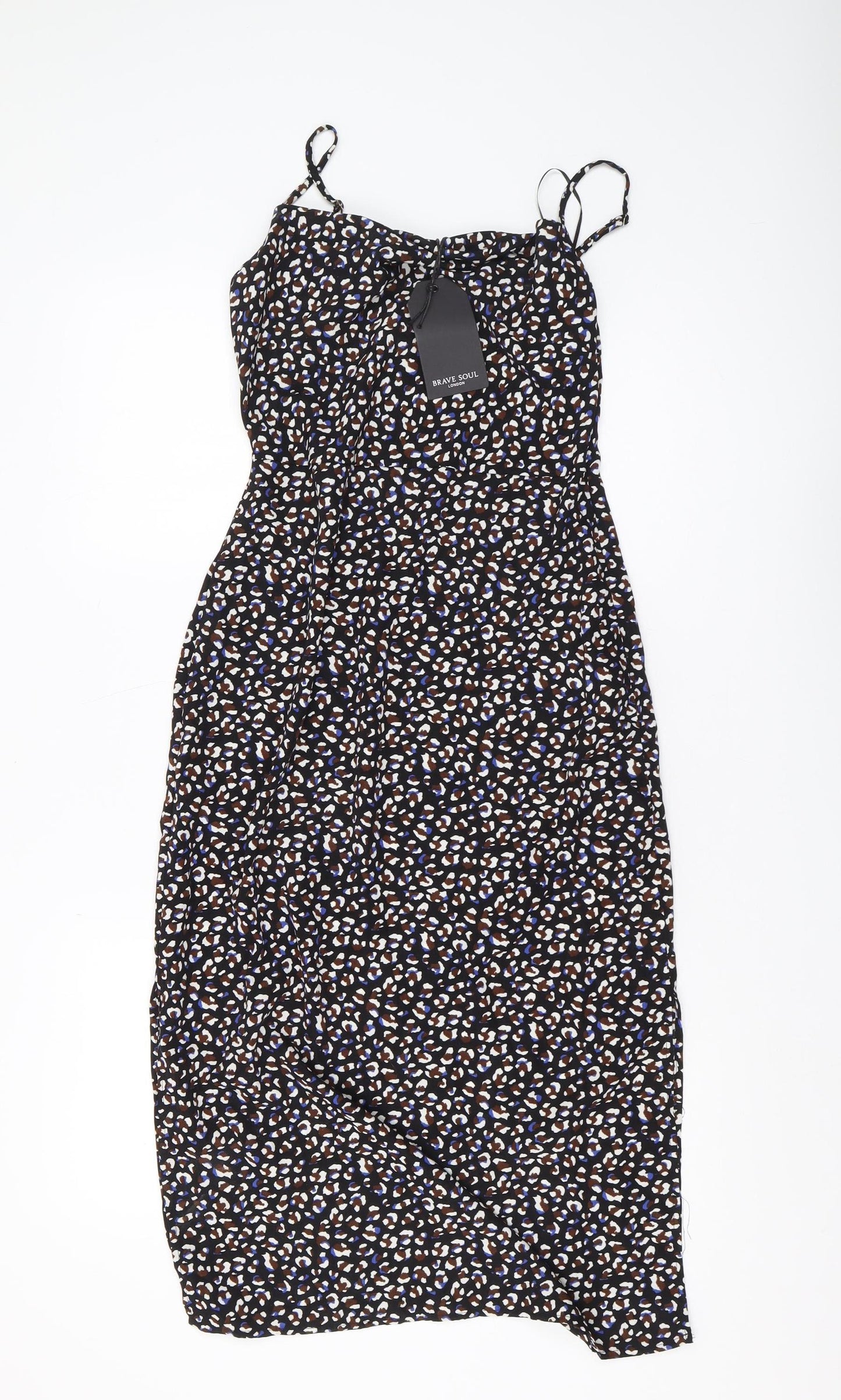 Brave Soul Women's Multicoloured Midi Slip Dress XS
