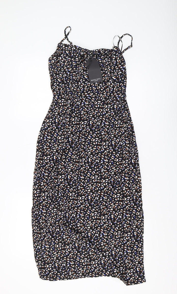 Brave Soul Women's Multicoloured Midi Slip Dress XS