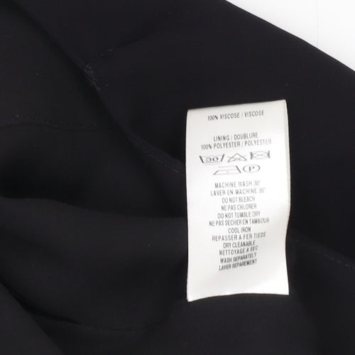 Kaliko Women's Black Cropped Trousers, Size 10, Wide-Leg
