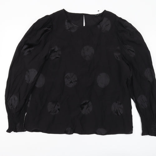 Next Women's Black Blouse Size 18 Long Sleeve