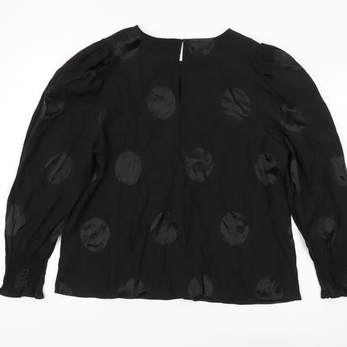 Next Women's Black Blouse Size 18 Long Sleeve