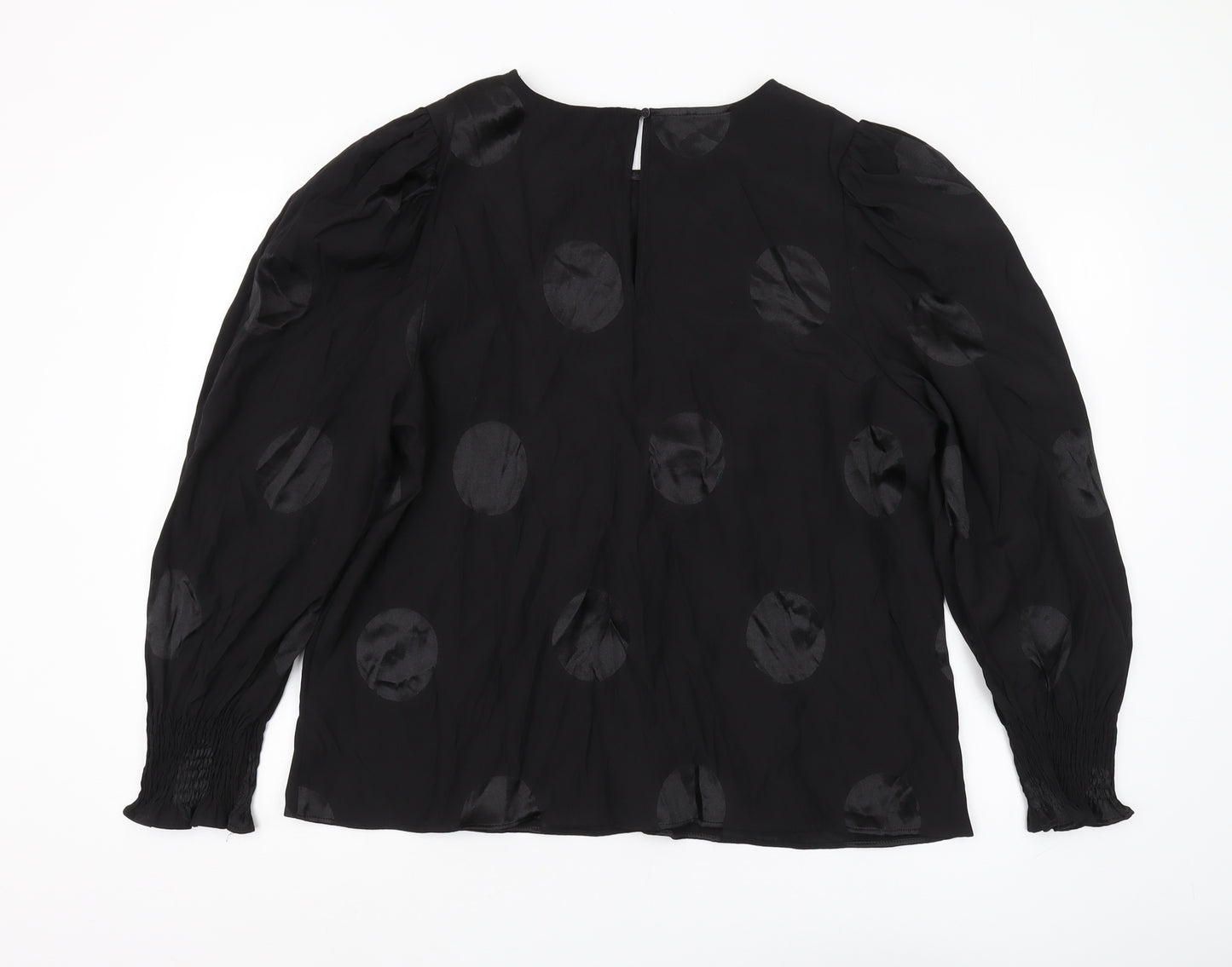 Next Women's Black Blouse Size 18 Long Sleeve