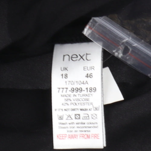 Next Women's Black Blouse Size 18 Long Sleeve