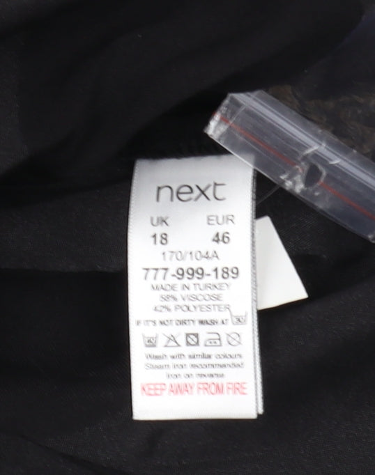 Next Women's Black Blouse Size 18 Long Sleeve