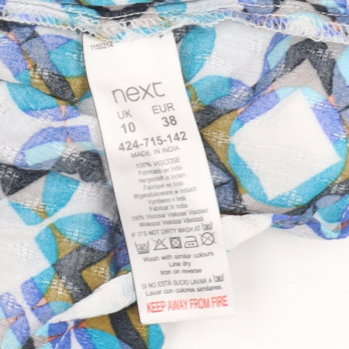 Next Women's Multicoloured A-Line Dress, Size 10, Geometric