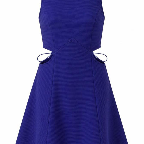 Topshop Women's Blue Fit & Flare Dress Size 10