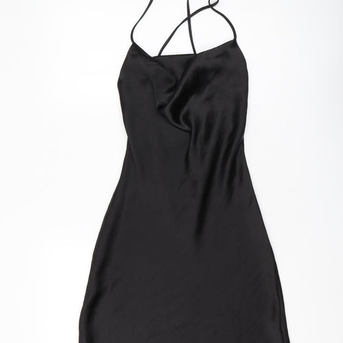 Asos Women's Black Slip Dress, Size 12, Party Style