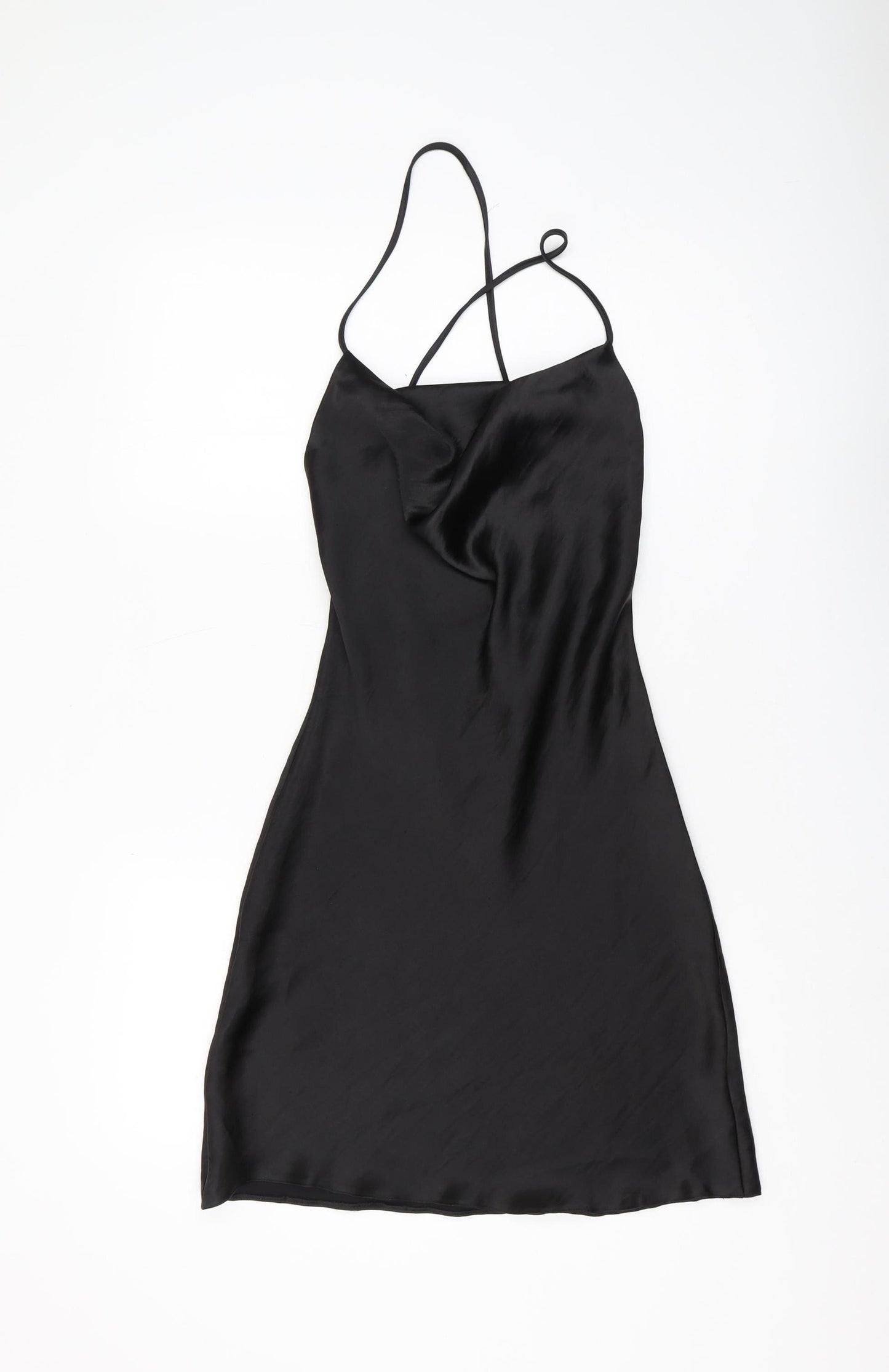 Asos Women's Black Slip Dress, Size 12, Party Style