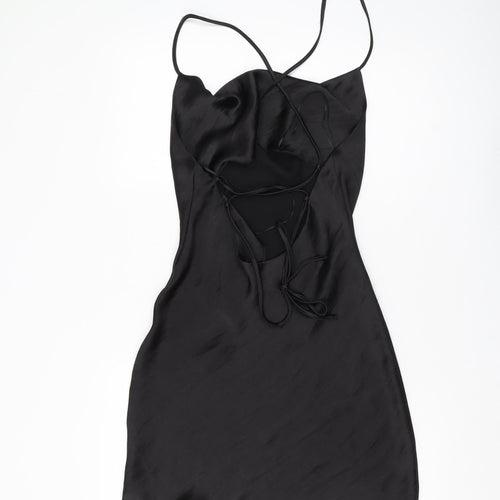Asos Women's Black Slip Dress, Size 12, Party Style