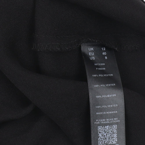 Asos Women's Black Slip Dress, Size 12, Party Style