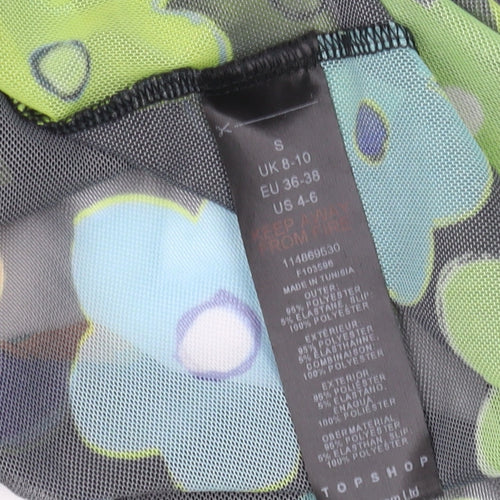 Topshop Women's Multicoloured Floral Shirt Dress, Size S