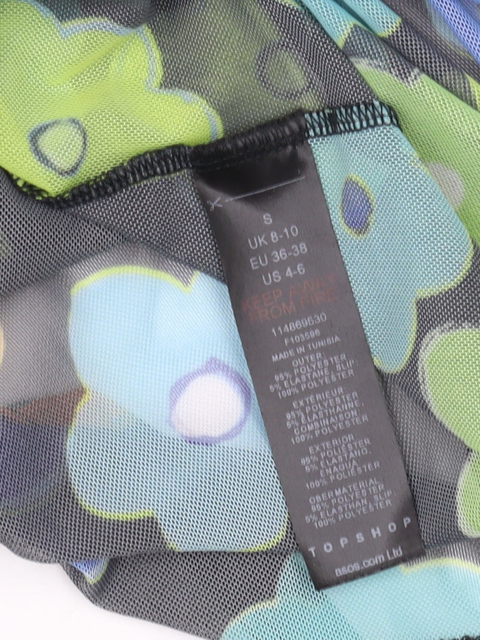 Topshop Women's Multicoloured Floral Shirt Dress, Size S